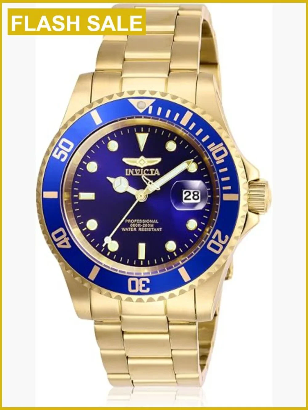 Men's Pro Diver Quartz Watch Stainless Steel 40mm 200m Water Resistant